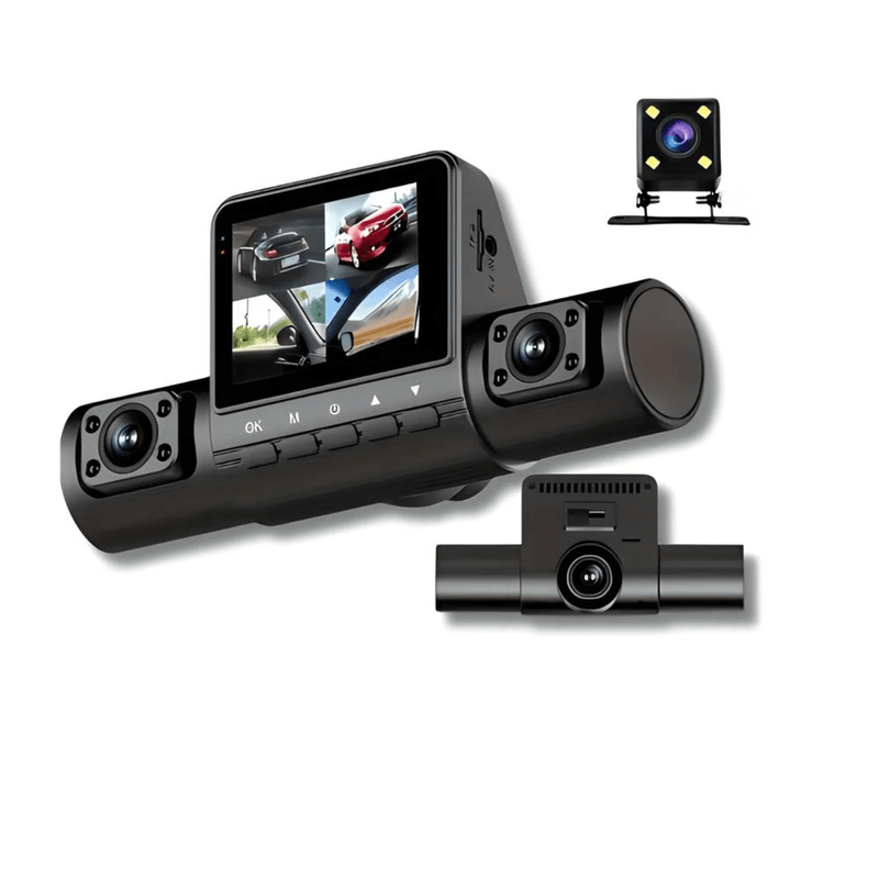 Vision360 Ultra – dashcam 360° avec caméras intérieures et extérieures, écran intégré et vision grand angle pour une couverture complète du véhicule – Routeguard
