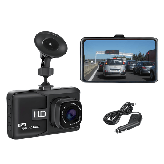 VueActive – dashcam voiture Full HD avec support ventouse, écran large et enregistrement boucle – Routeguard