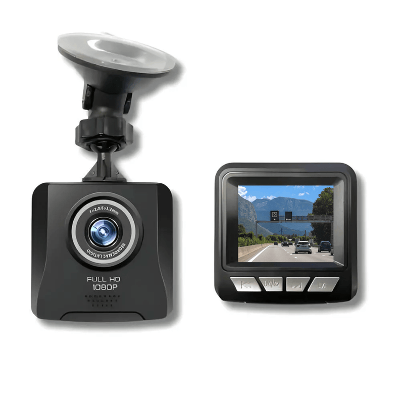 VueClair Pro – dashcam compacte pour voiture avec caméra Full HD 1080p, écran intégré et support ventouse facile à installer – Routeguard